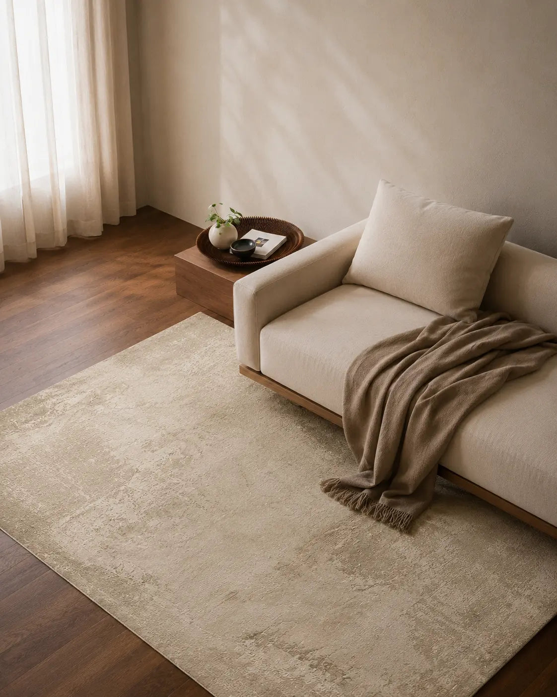 Parchment Hand-Knotted Rug