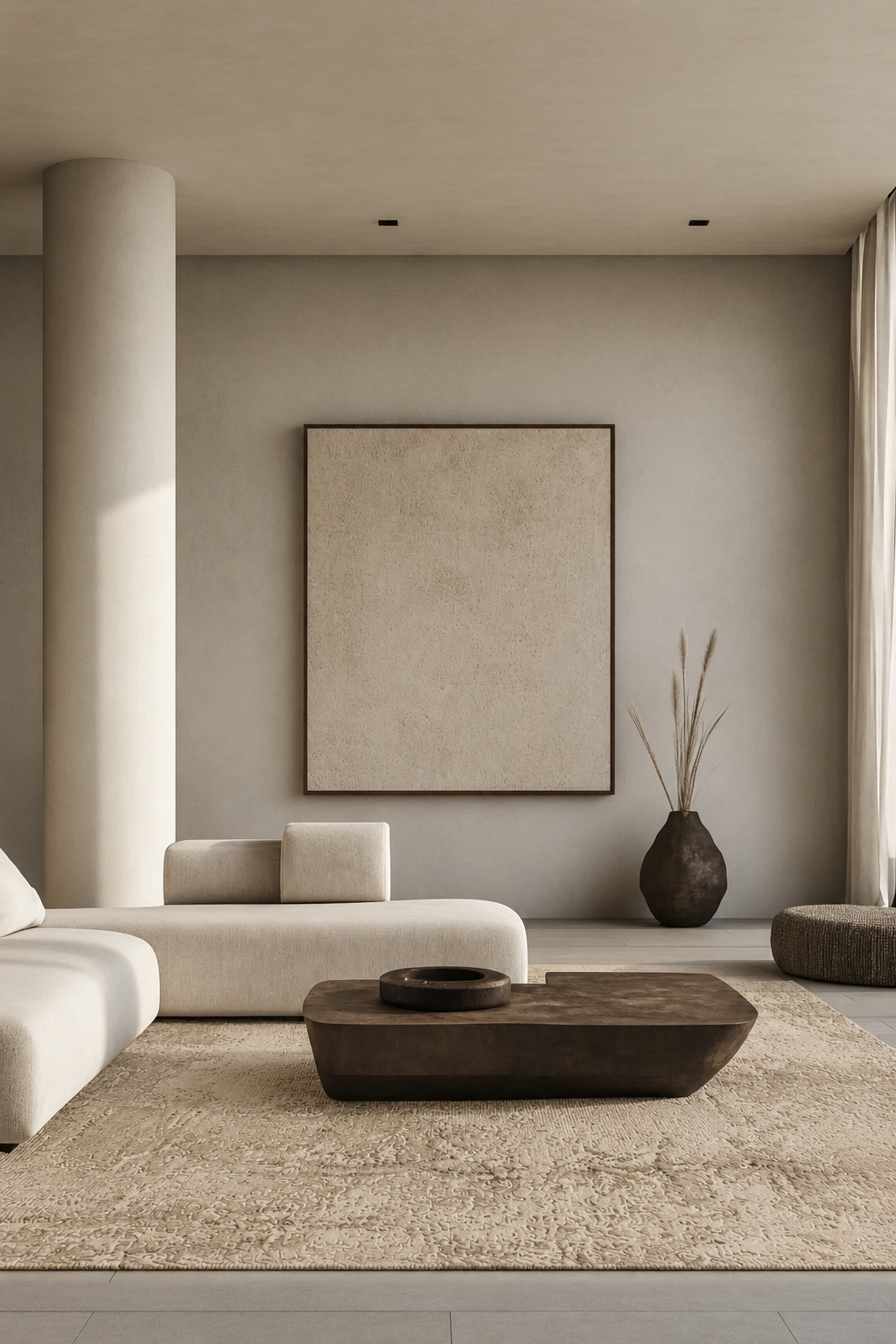 Travertine Hand-Knotted Rug
